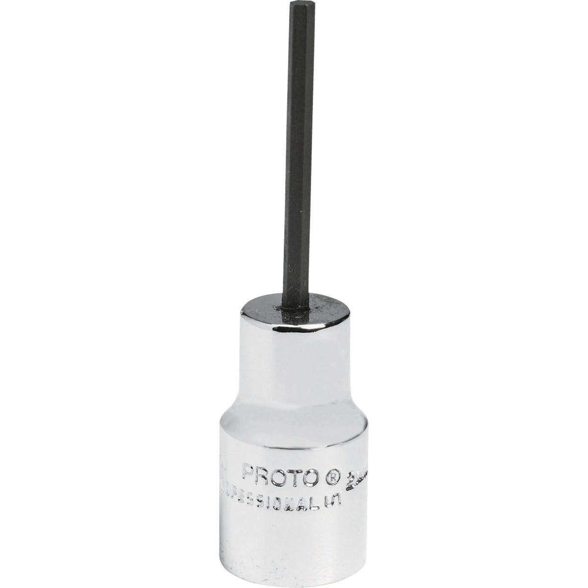 Standard Bit Socket, Hex, 2.5 mm x 1-7/8" L, 1/4" Drive