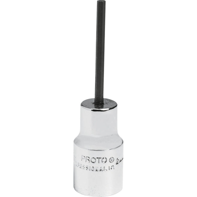 Standard Bit Socket, Hex, 2.5 mm x 1-7/8" L, 1/4" Drive
