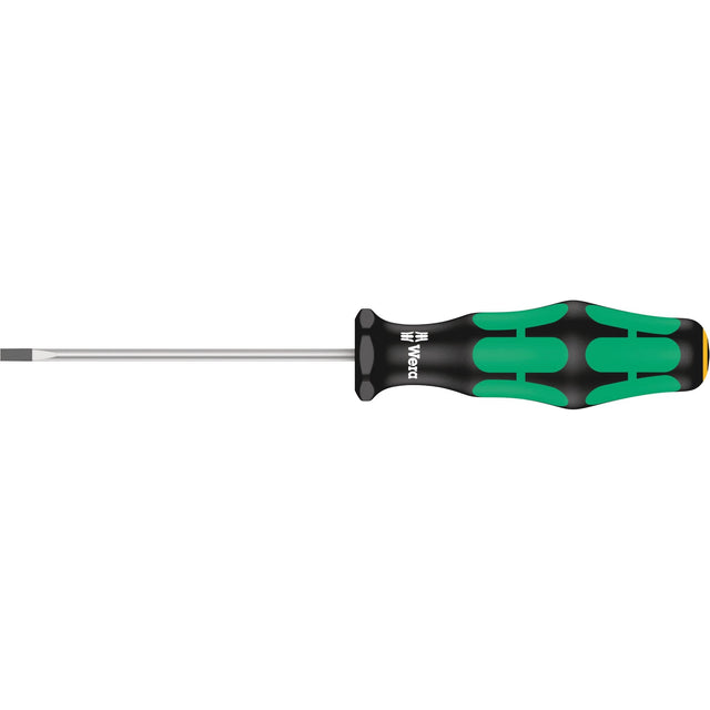 Slotted Screwdriver, 3/32" Tip, Round, 5-11/16" L, Plastic Handle