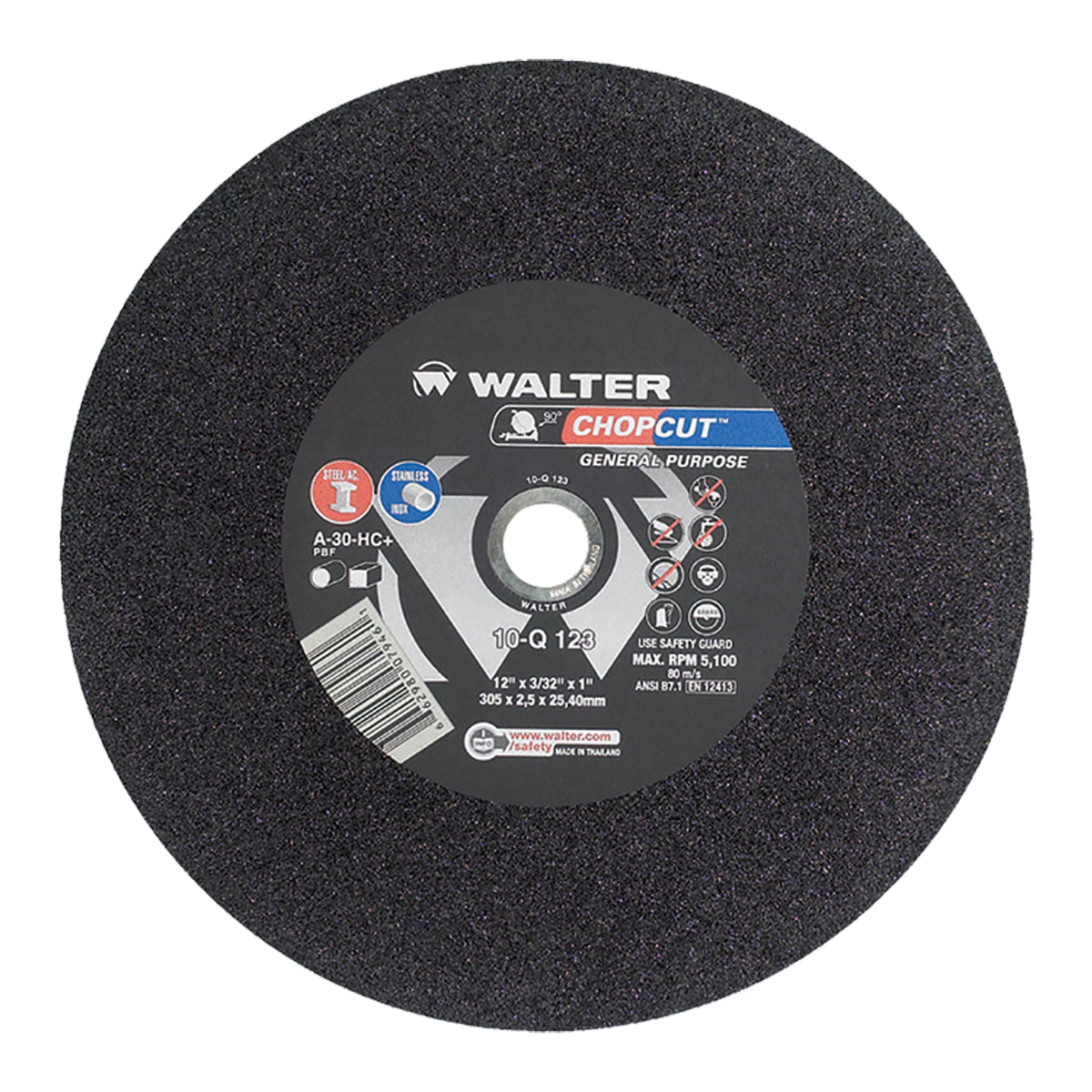 Chopcut™ Chop Saw Cut-Off Wheel, 12" x 3/32", 1" Arbor, Type 1, Aluminum Oxide, 5200 RPM