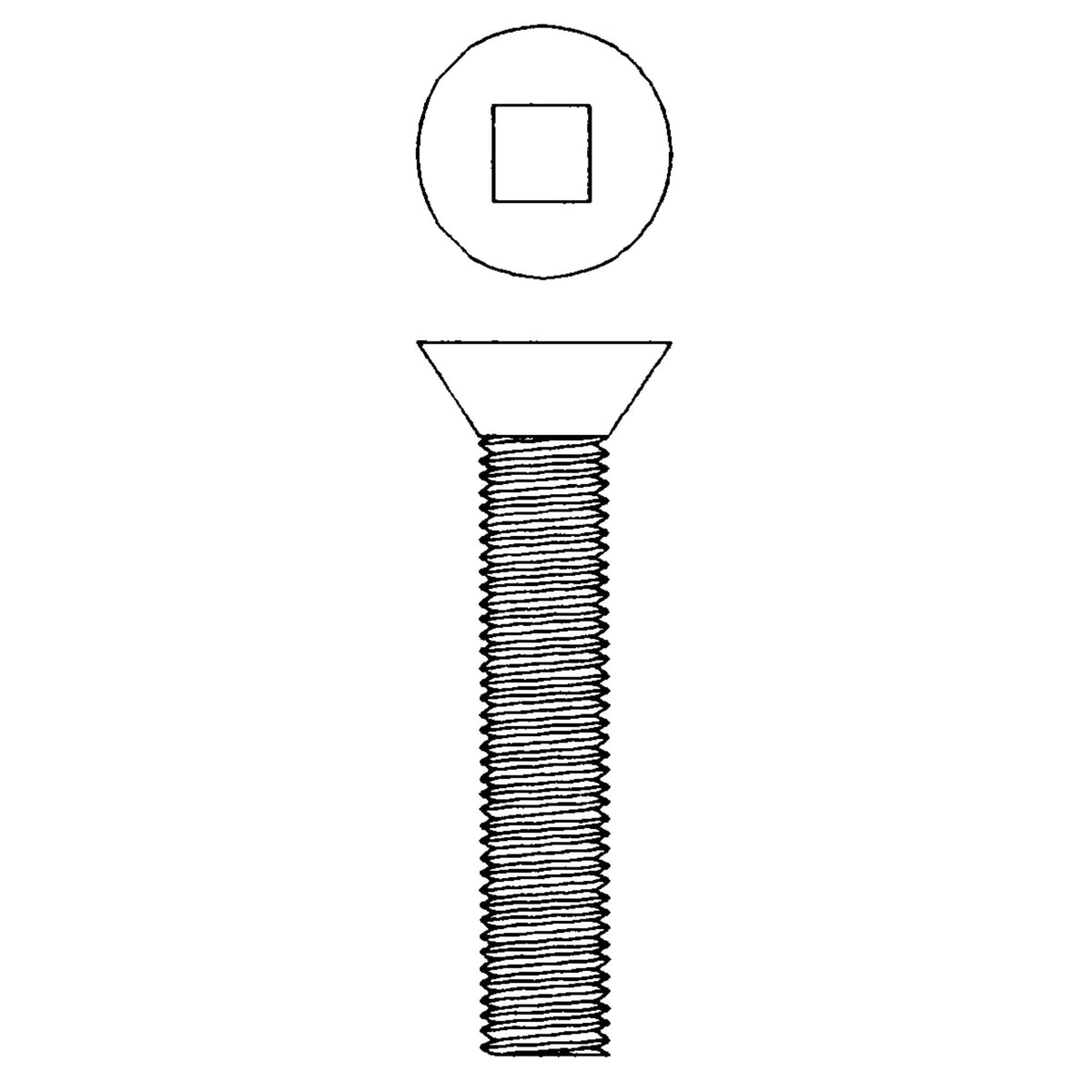 Flat Head Machine Screws, #8-32 x 3/8" L, Zinc Plated