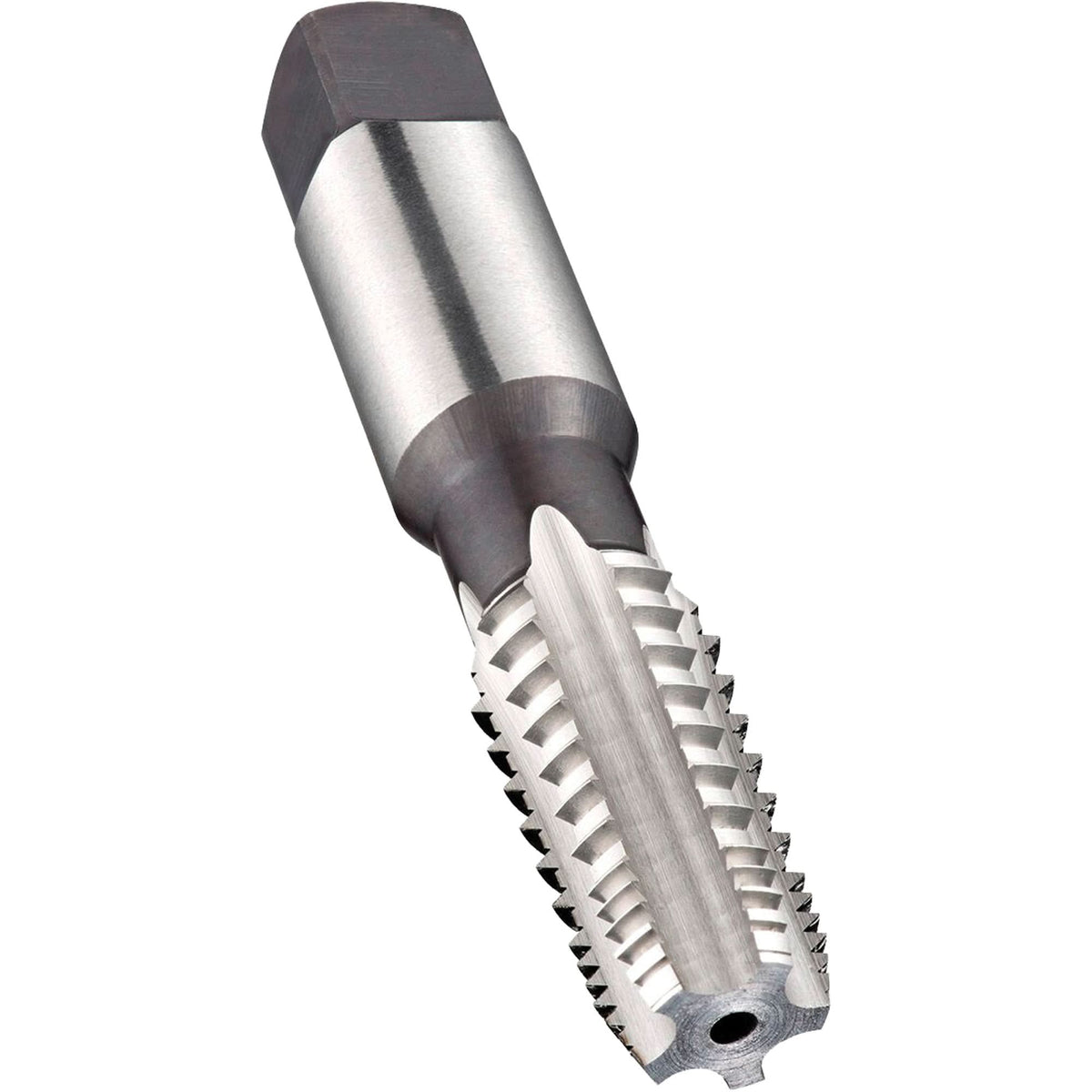 Interrupted Thread Machine Pipe Tap, 3/8"-18, 5 Flutes, 80 mm L, Taper, High Speed Steel