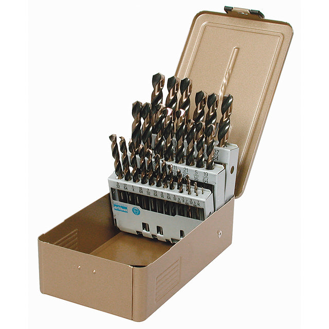 Jobber Length Drill Set, 29 Pieces, High Speed Steel