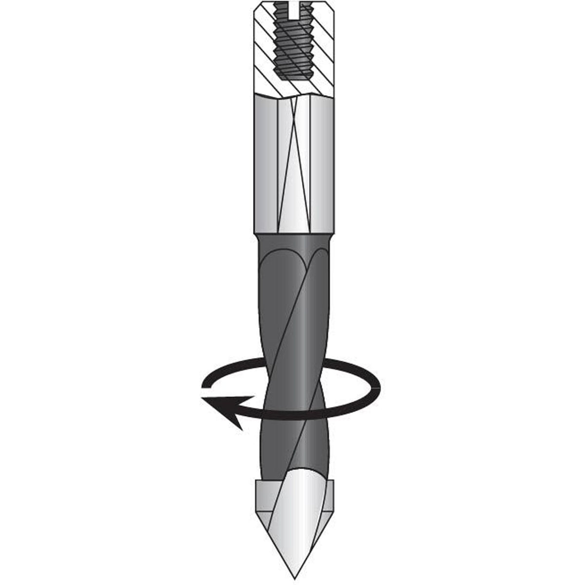 Through-Hole Carbide Tipped Drill, 2/5" Diameter