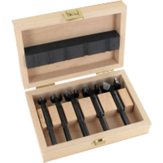 Bormax Forstner Bit Kits in a Wooden Box, 7 Pieces, Steel