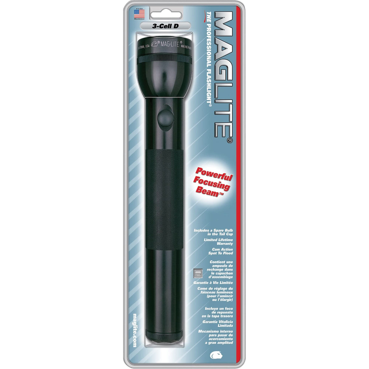 Flashlights, Incandescent, 45 Lumens, D Batteries
