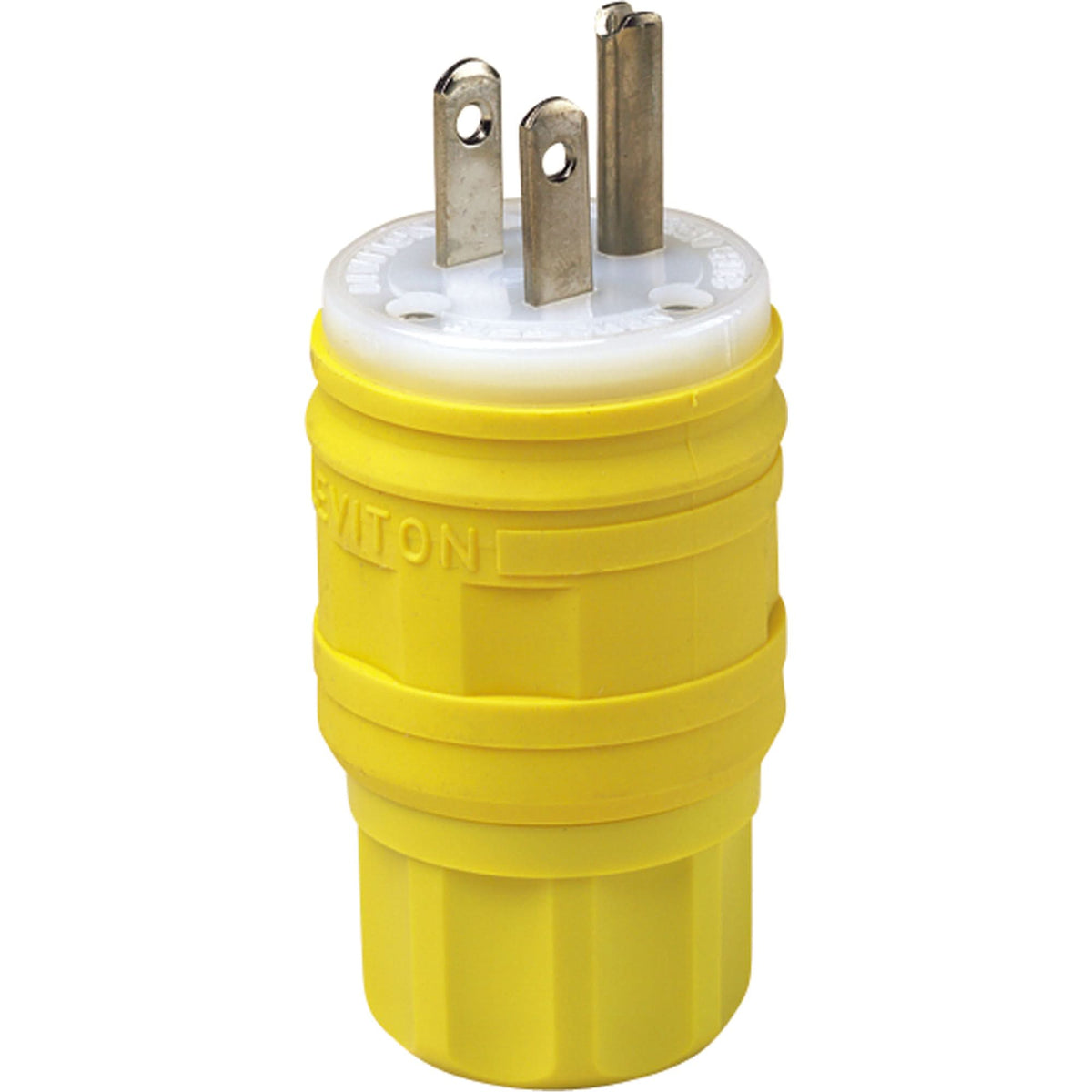 Commercial Grade Straight Blade Plug, Plastic, 15 A, 125 V