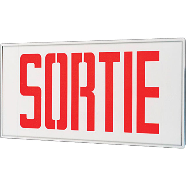 Stella Exit Signs - Sortie, LED, Hardwired, 17-1/2" L x 18-1/2" W, French