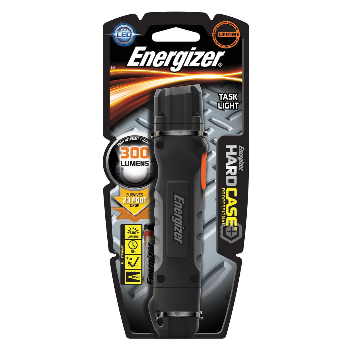 Hard Case® Task Flashlight, LED, 300 Lumens, AA Batteries