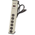 Surge Protector Strip, 6 Outlets, 900 J, 1500 W, 6' Cord