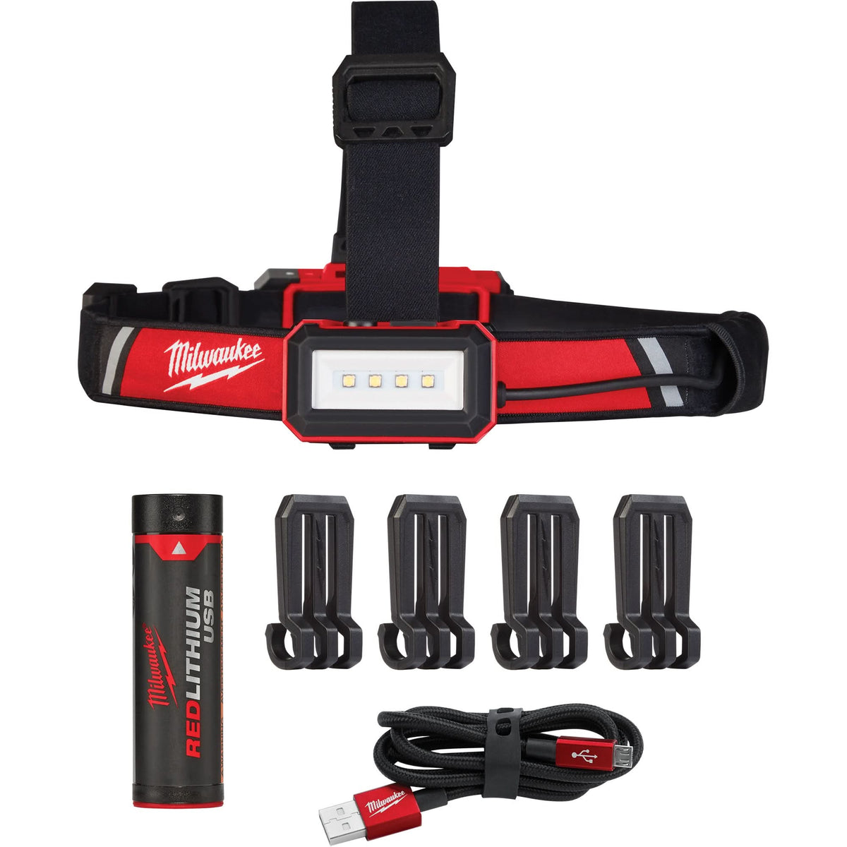 Low-Profile USB Headlamp, LED, 600 Lumens, 2 Hrs. Run Time, Rechargeable Batteries
