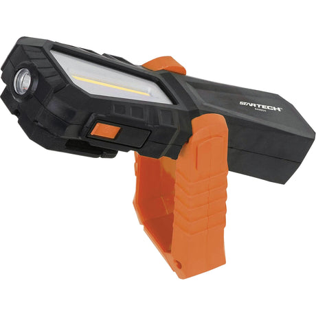 Rechargeable COB Work Light with Magnetic Pivot Base, LED, 240 Lumens, Plastic Housing