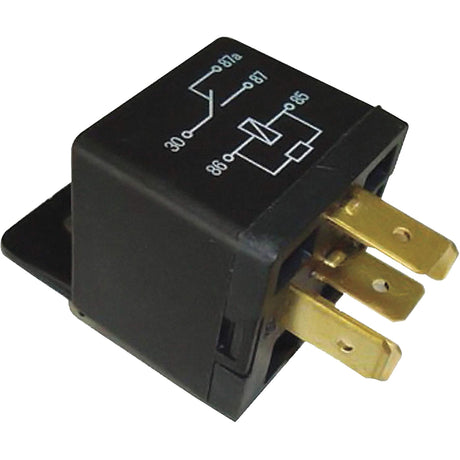SPDT Mini Relay with Resistor, Plug, 40 Amps, 12 V