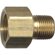 Pipe Adapter, FPT x NPT, 1/2" x 1/4" Dia., Brass