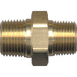 Reducing Hex Nipple, Brass, 1/4" x 1/8", NPT x NPT