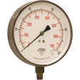 Contractor Pressure Gauge, 4-1/2" , 0 - 100 psi, Bottom Mount, Analogue